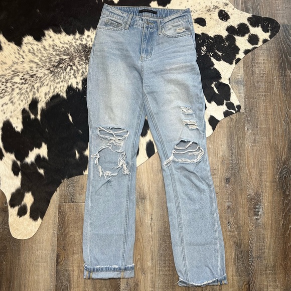 flying monkey | ultra high rise straight jeans - Picture 1 of 8